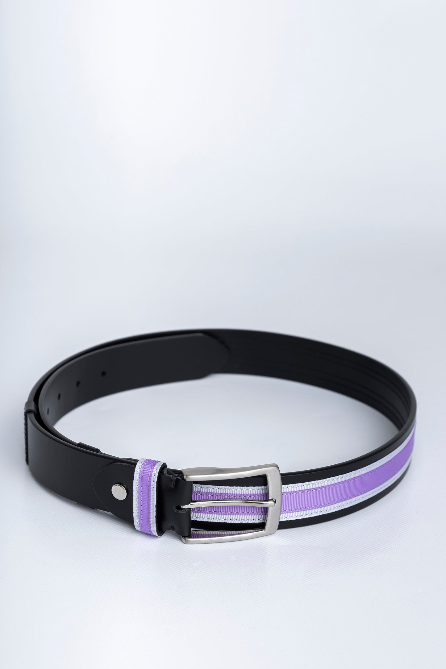 Hyacinth on Purple Mist, svart läderbälte